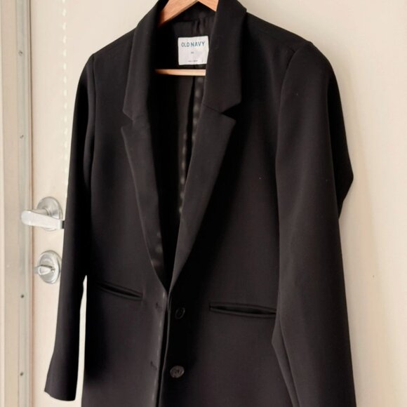 Black Blazer Women XS (S 4–6) Structured Shoulder Workwear NWT Look - Picture 8 of 16
